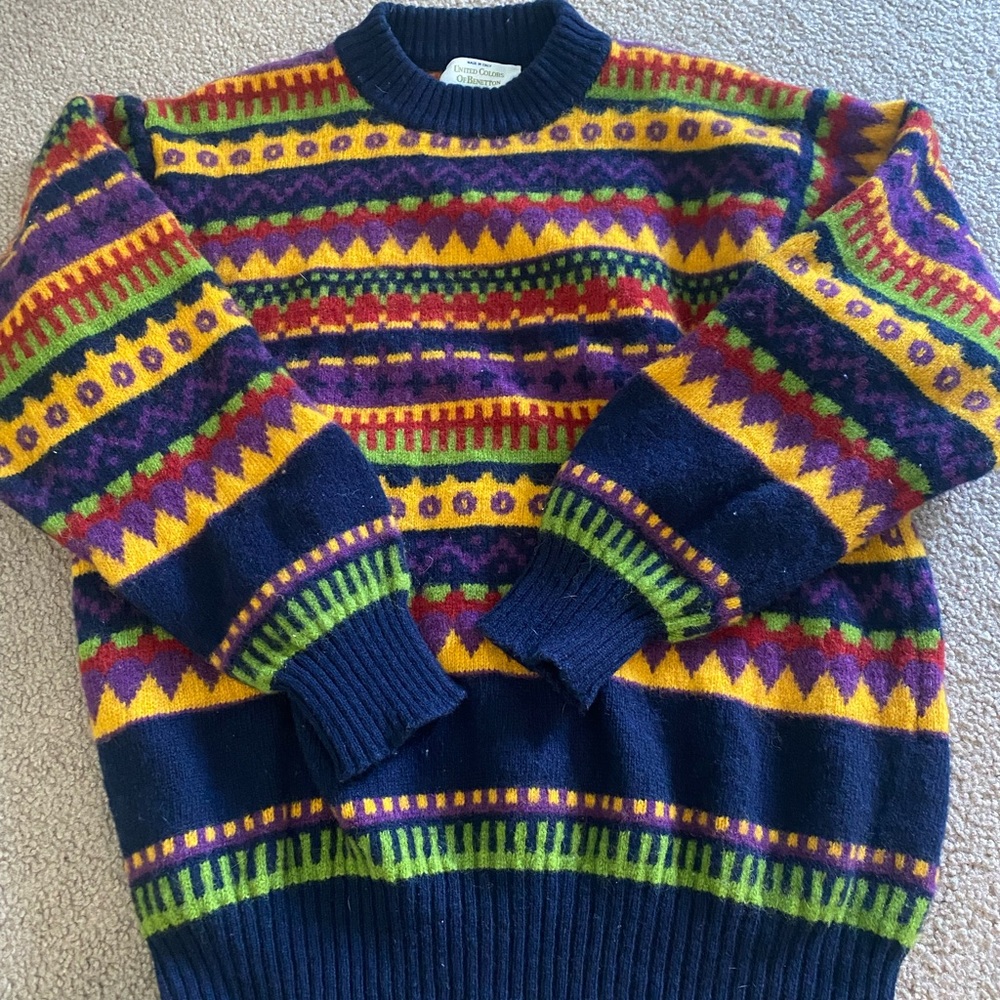 vintage patterned sweater